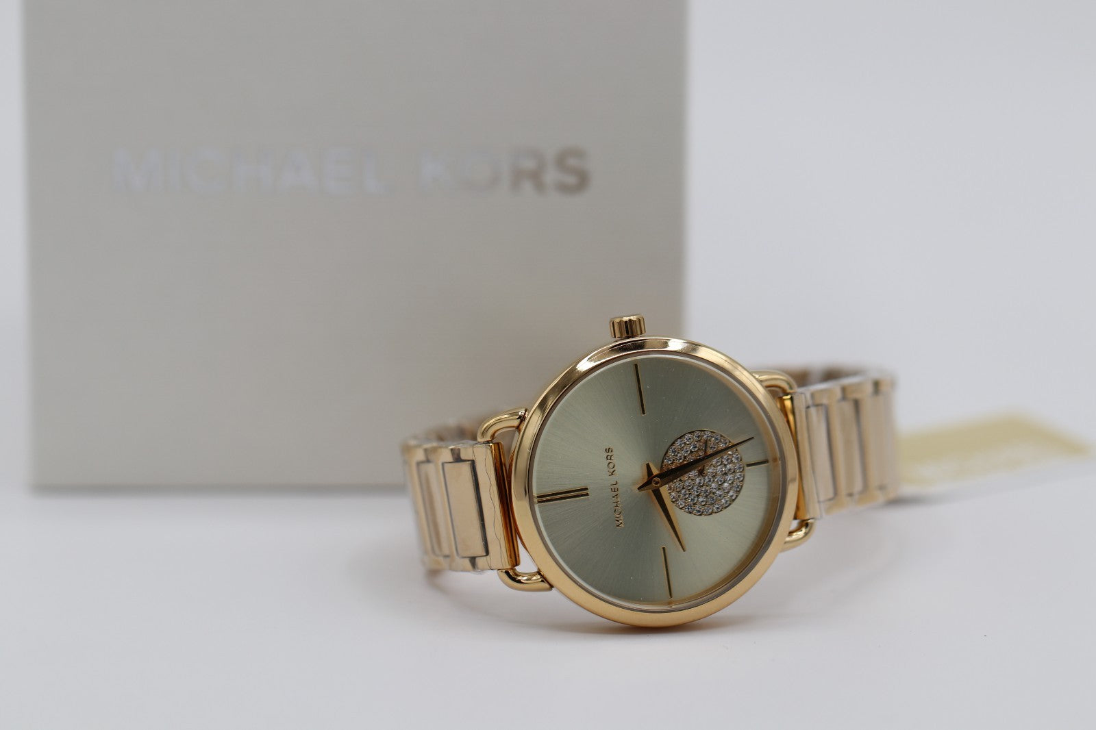 Womens Wristwatch MICHAEL KORS PORTIA MK3639 Stainless Steel Golden Swarovski