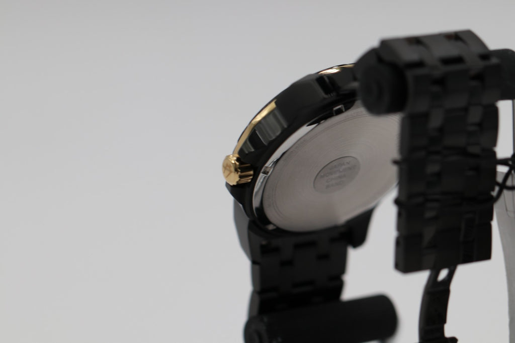 Bulova Marine Star Quartz Diamond Black Stainless Steel Men's Watch 98D176