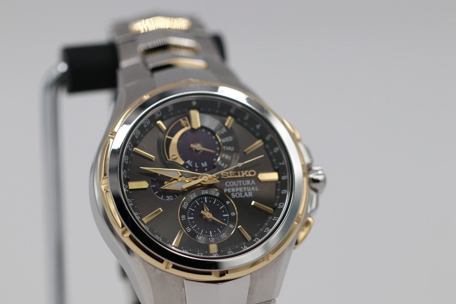 Men's Seiko Coutura Perpetual Chronograph Two Tone Watch SSC376