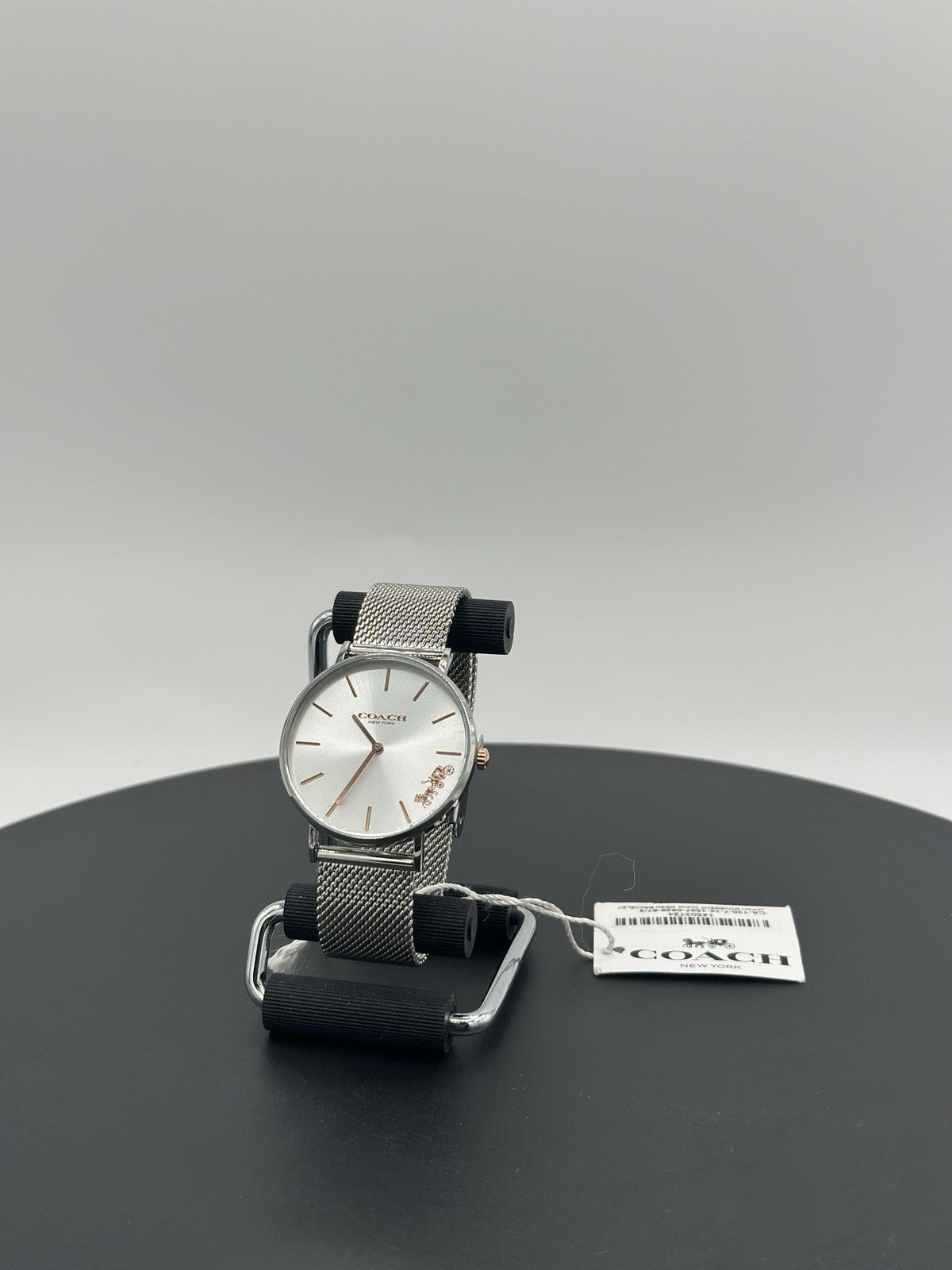 Coach Women's Watch 14503124 Quartz Perry Silver Dial Mesh Stainless Steel 36mm