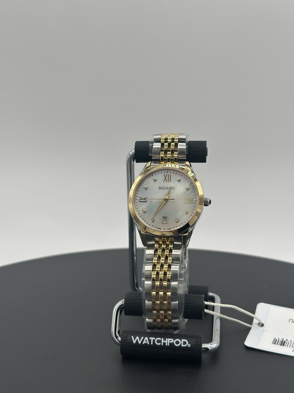 NEW Balmain B43123182 Swiss Classic R Diamond 2-Tone Stainless Bracelet Watch