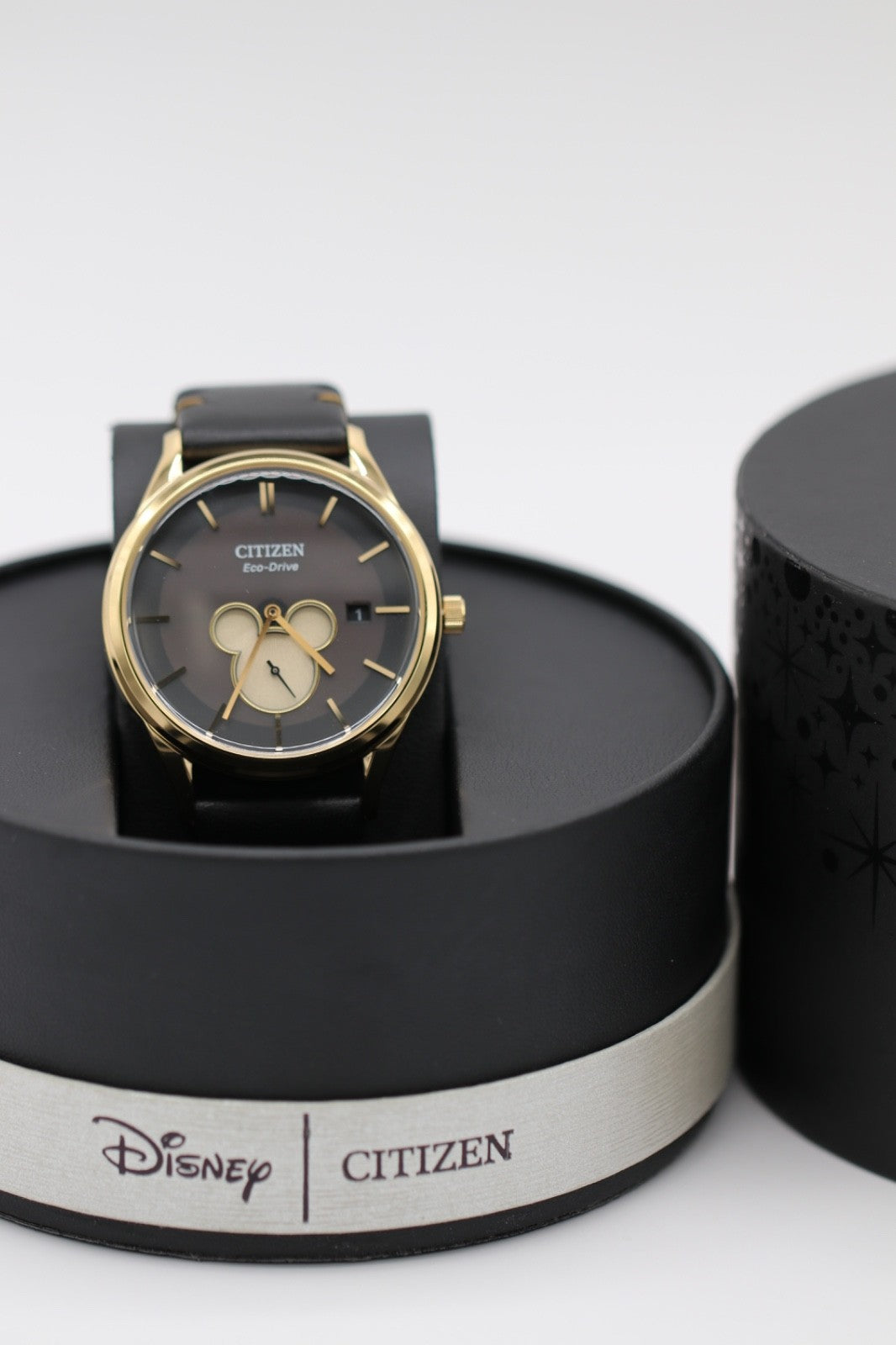 Citizen Watch Disney Mickey Mouse Eco-Drive Analog Black Gold BV1132-16W