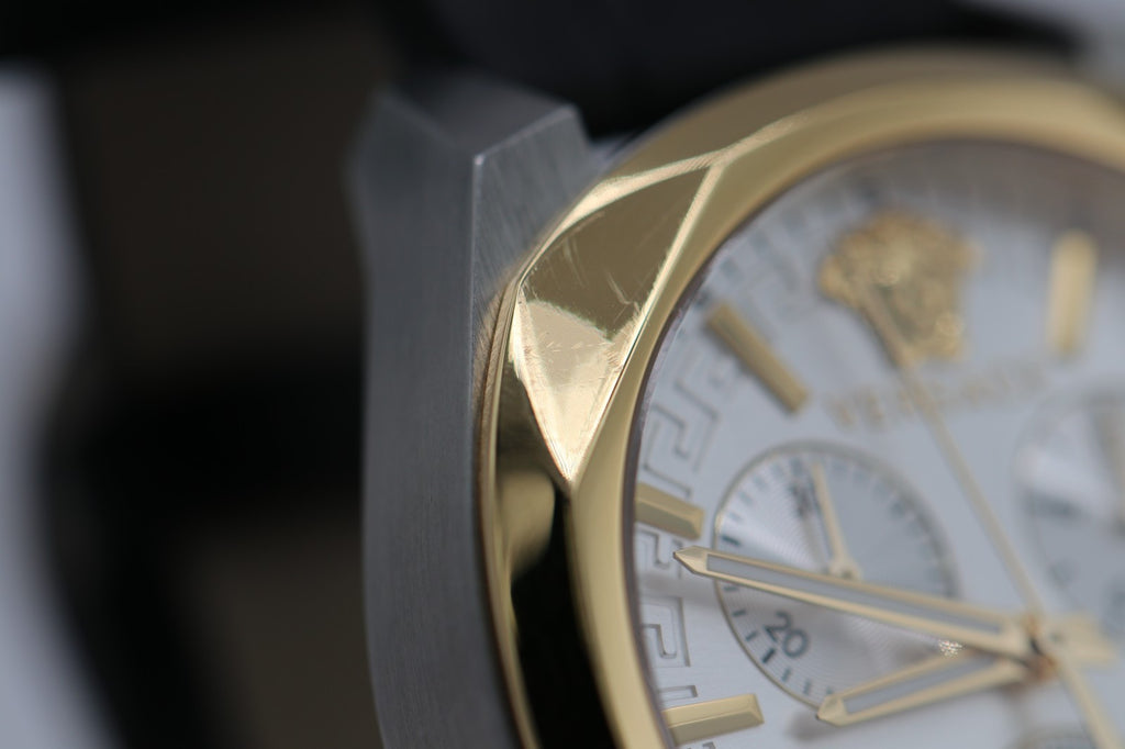 Versace Two Tone 40mm Strap Fashion Watch