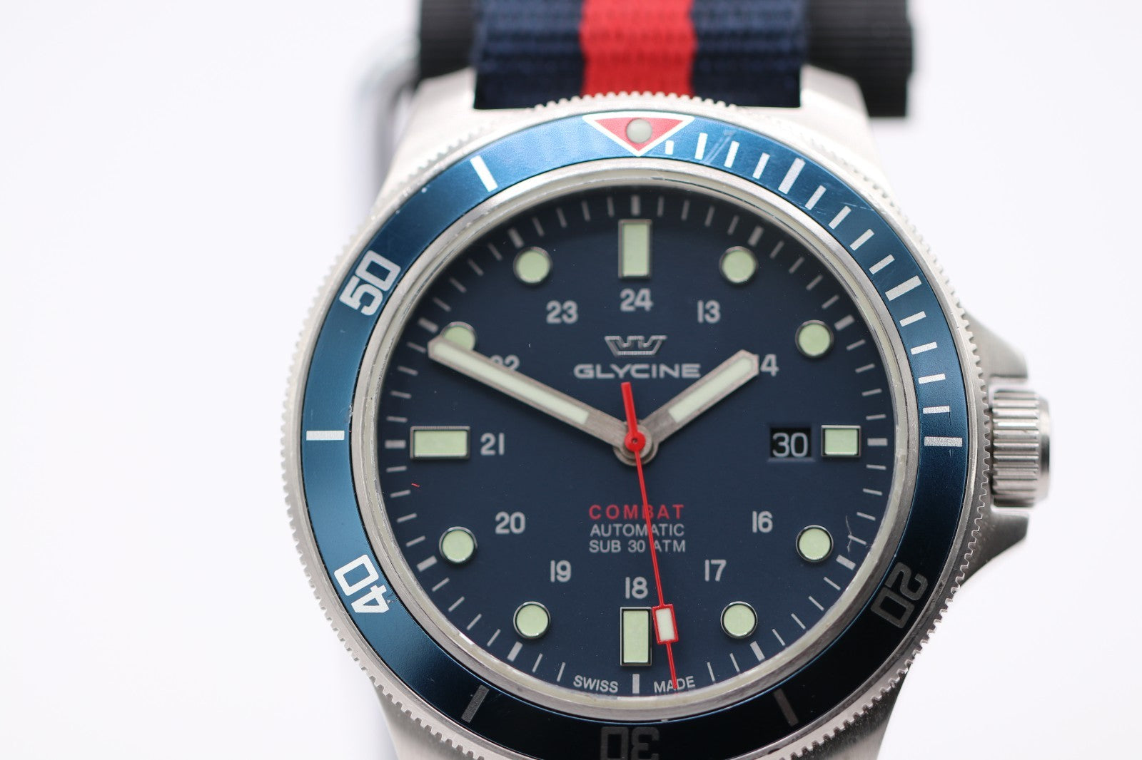 Glycine Combat Sub GL0257 Stunning Cadet Blue Dial