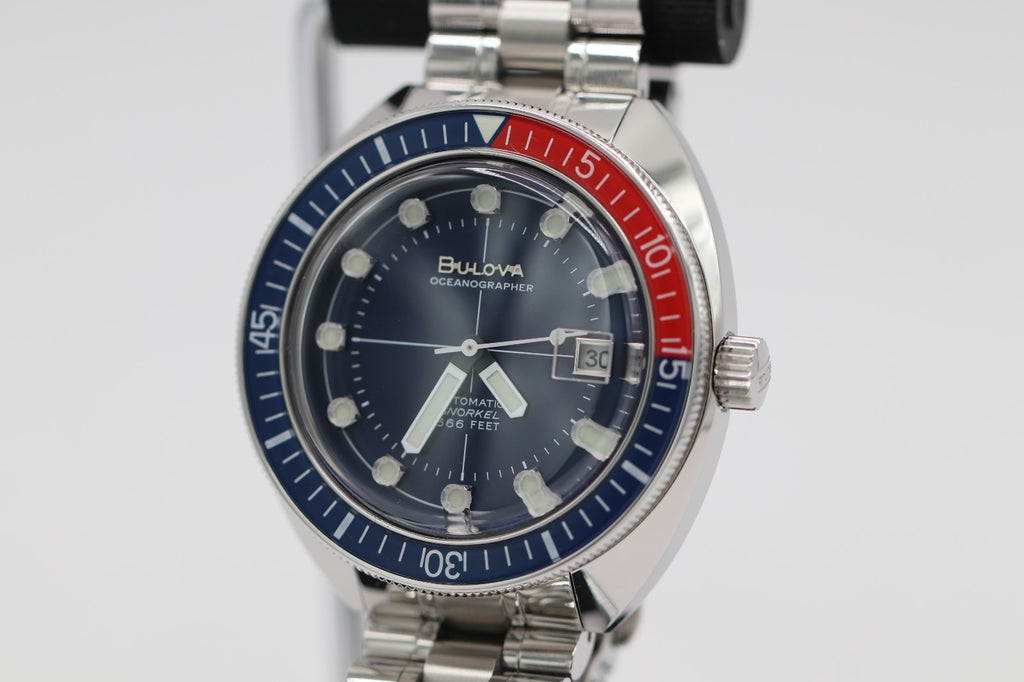 Bulova - Oceanographer, Blue Dial Stainless Men's Automatic Watch 96B477