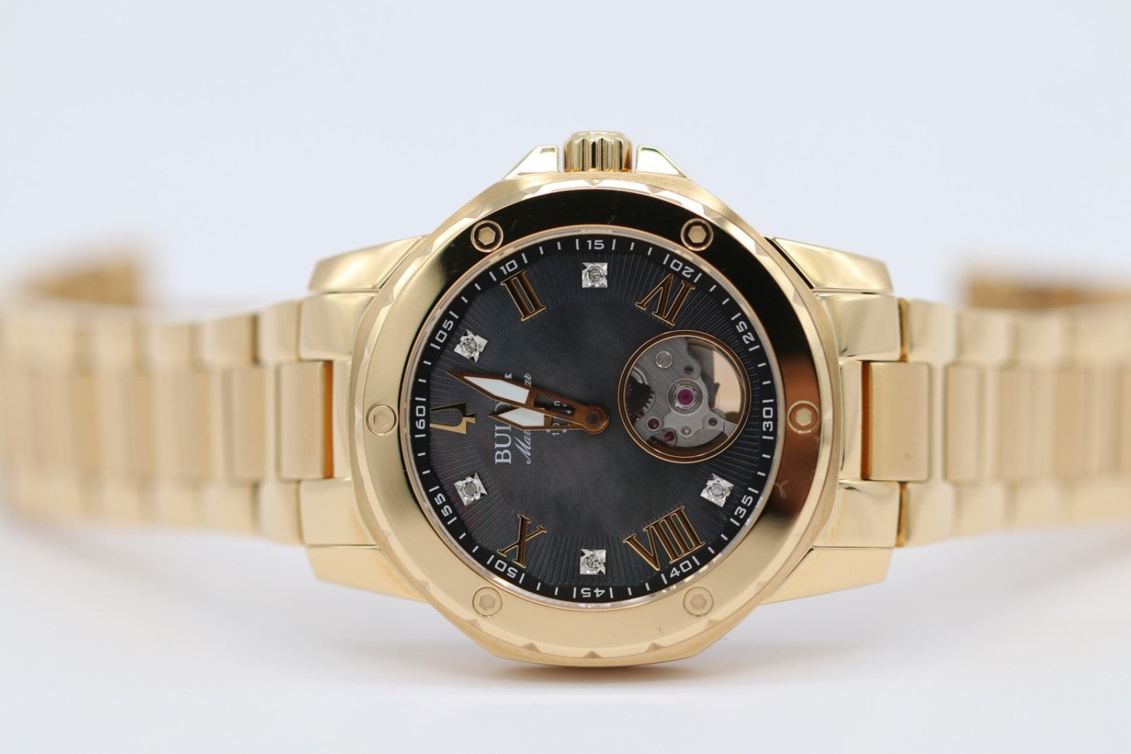 Bulova Women's Marine Star Automatic Gold Stainless Steel Watch 35 MM 97P171