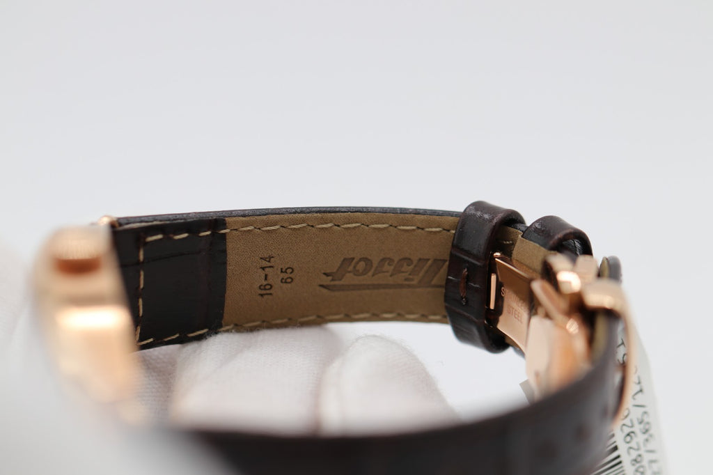 Tissot T1285053601200 Unisex Watch Analog Display Manual Movement Leather Band