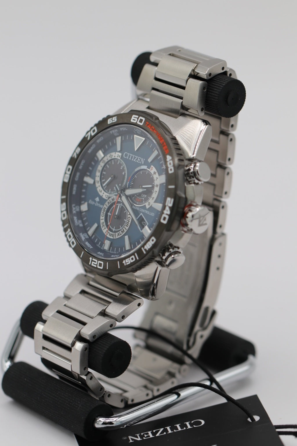 Citizen Eco-Drive CB5034-58L Men's 45mm Atomic S/Steel Chrono Watch