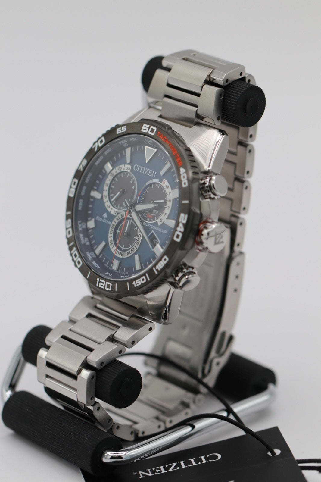 Citizen Eco-Drive CB5034-58L Men's 45mm Atomic S/Steel Chrono Watch