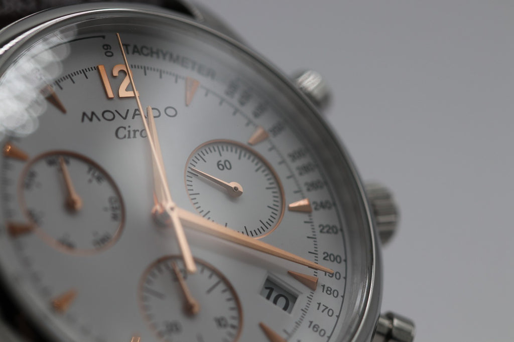 Movado Heritage Series Circa Chronograph Quartz White Dial Men's Watch 3650108