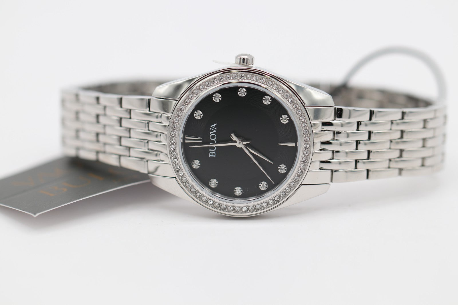 Bulova Ladies  Classic Crystal 31mm Stainless Steel Quartz Watch 96L317