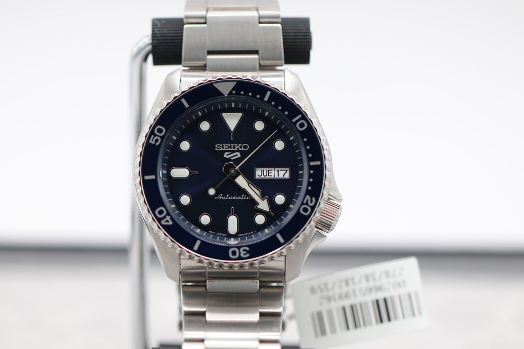Seiko 5 Sports Steel Case and Bracelet Blue Sunray Dial Men's Watch SRPD51