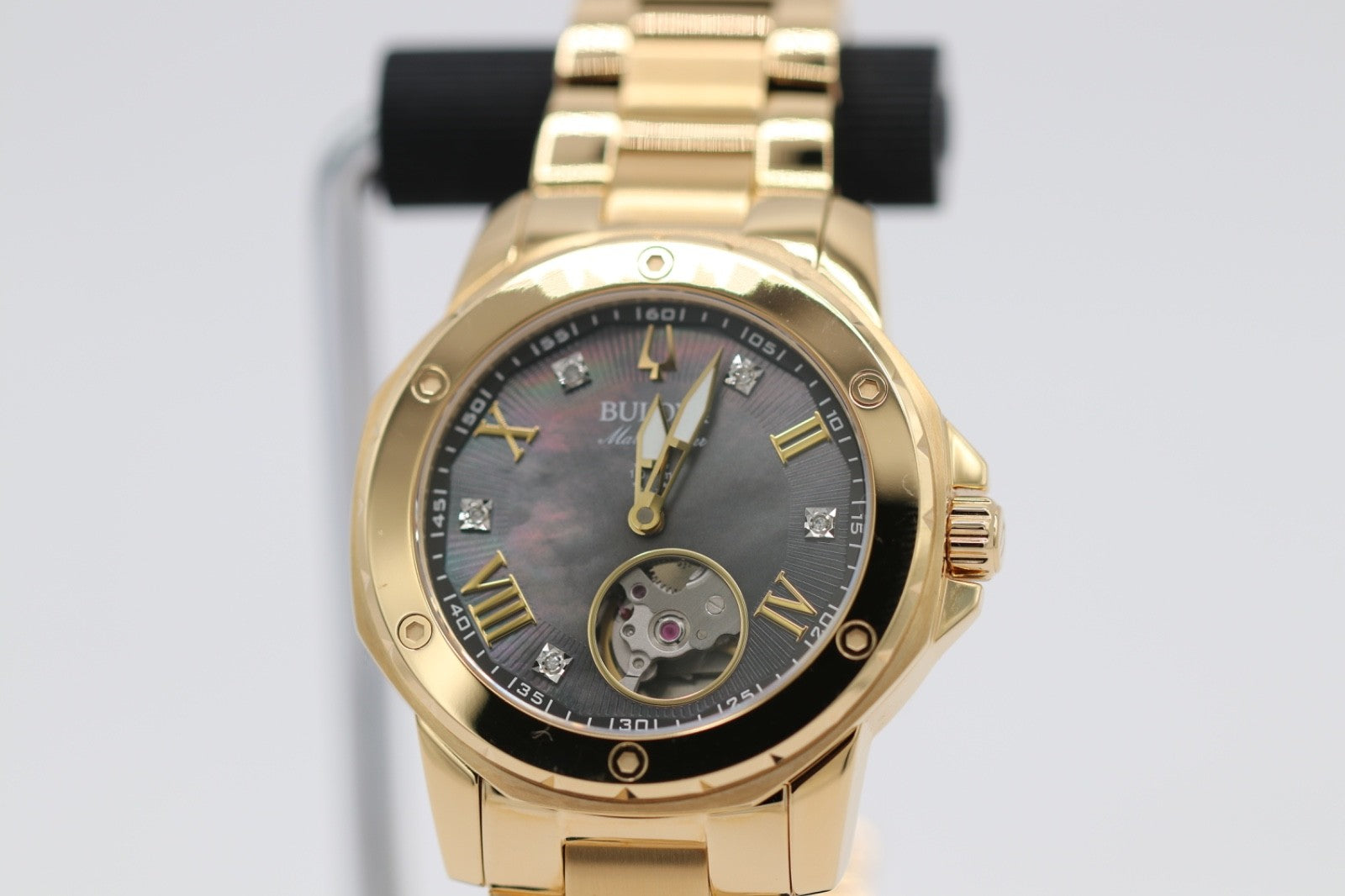 Bulova Women's Marine Star Automatic Gold Stainless Steel Watch 35 MM 97P171