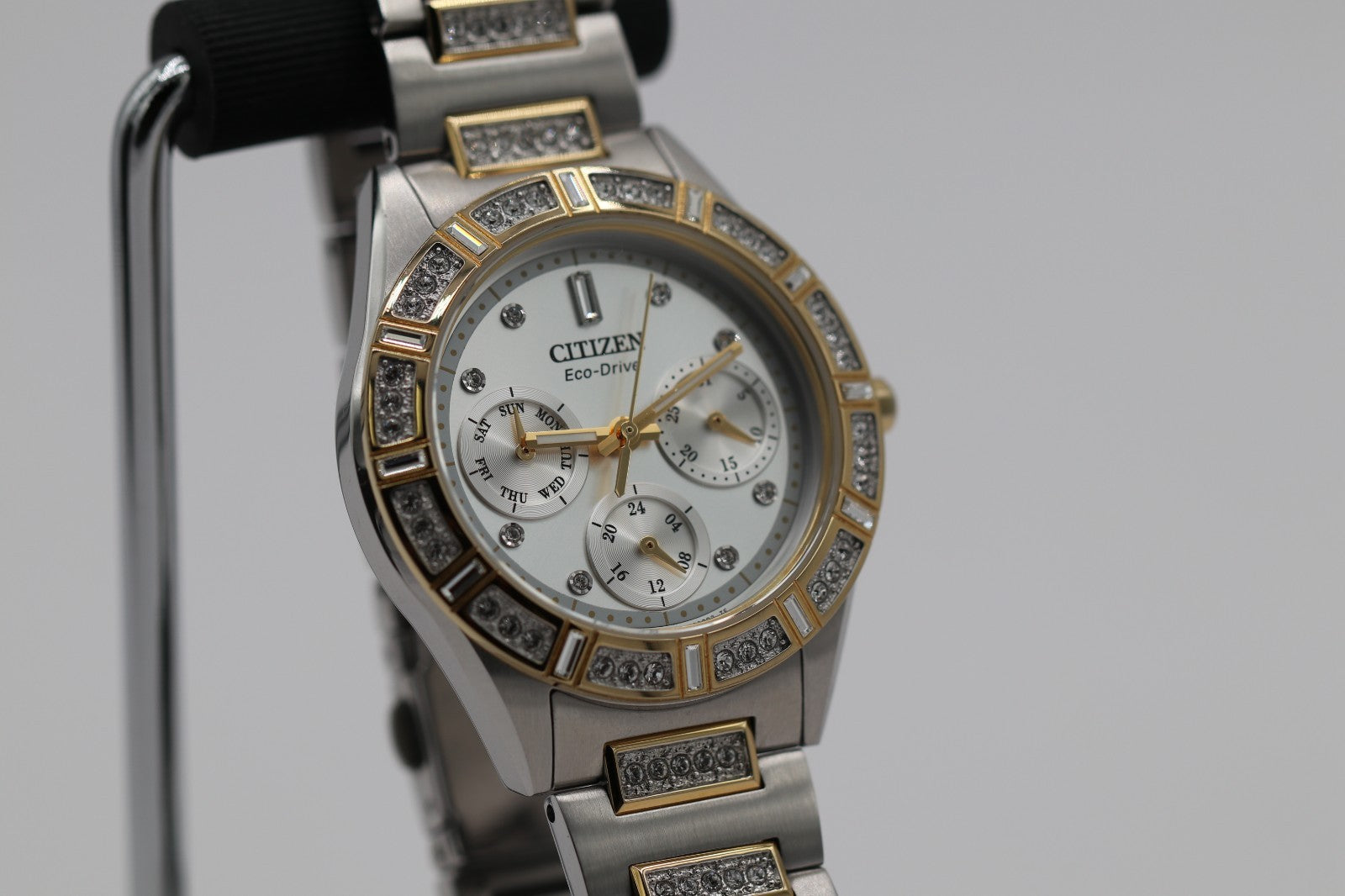 Citizen Eco-Drive Gemmed Stainless Women's Quartz Watch - FD2074-55A