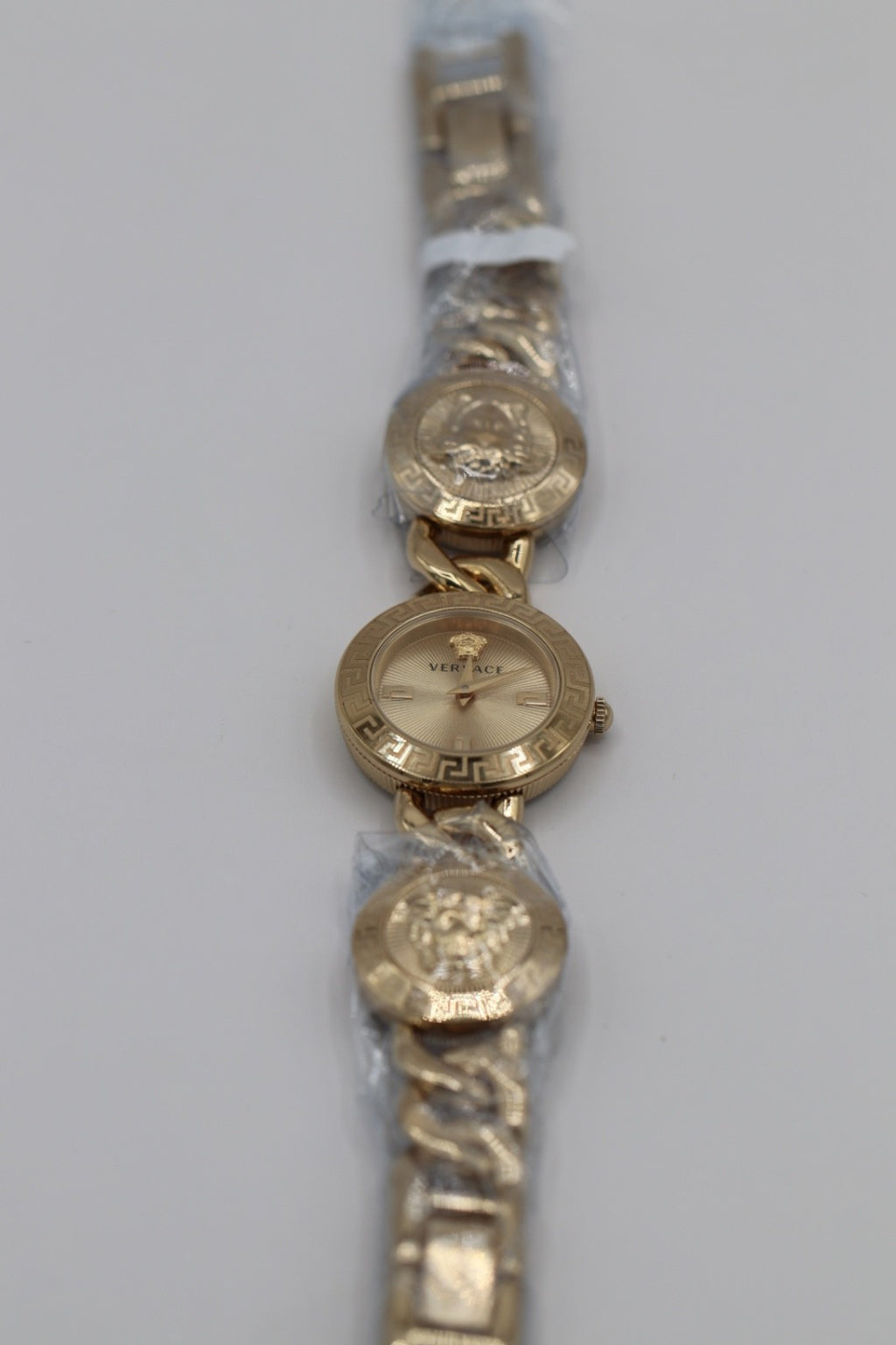 Versace Womens Stud Icon Gold 26mm Bracelet Fashion Watch