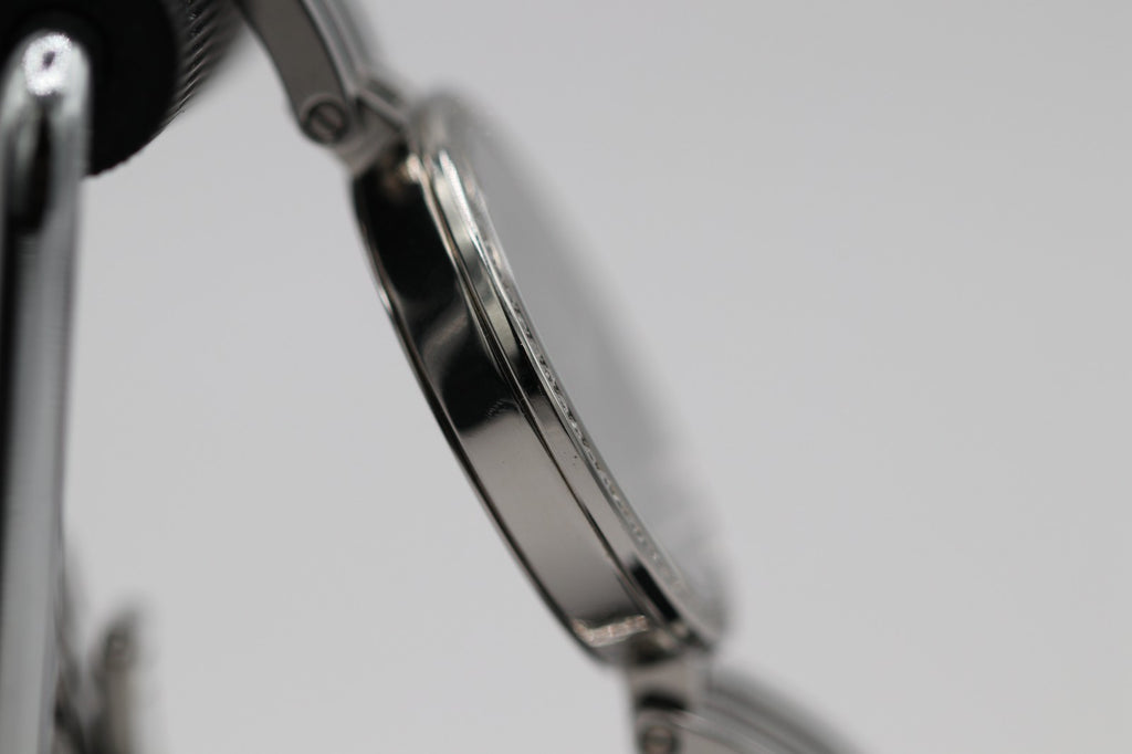 Movado Womens Watch 0607052 Esperanza Diamond Black Dial Swiss Quartz Steel 28mm