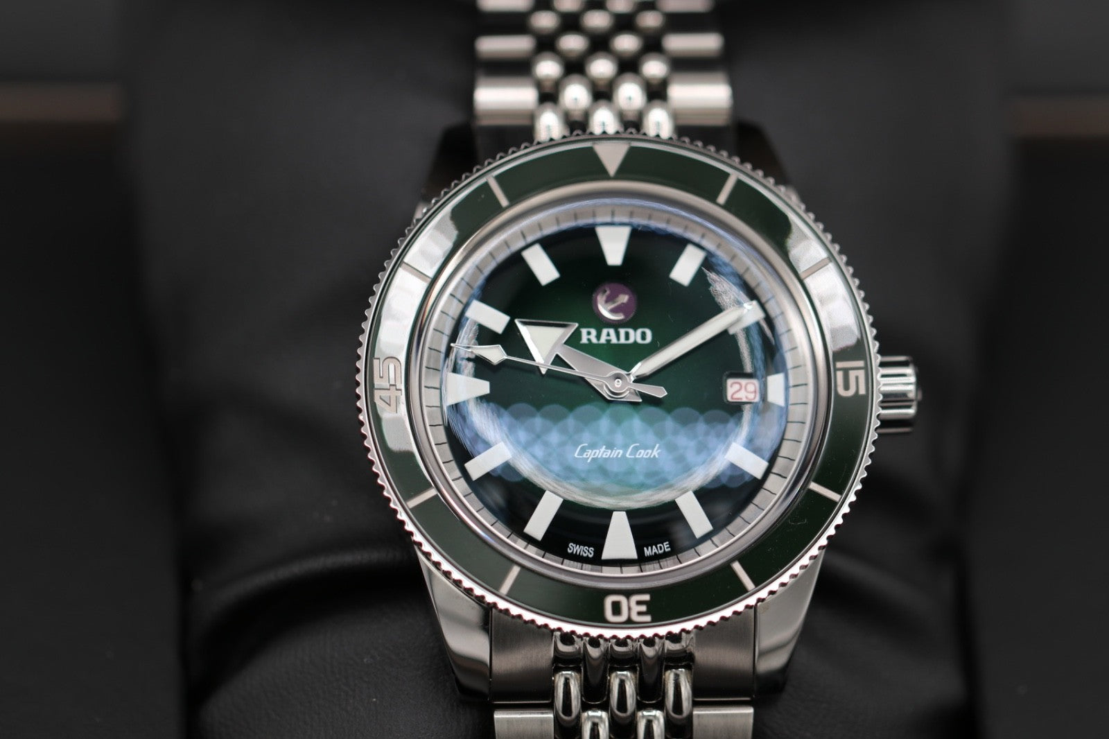 Rado Captain Cook 42mm Auto Green Dial Men's Watch R32505318