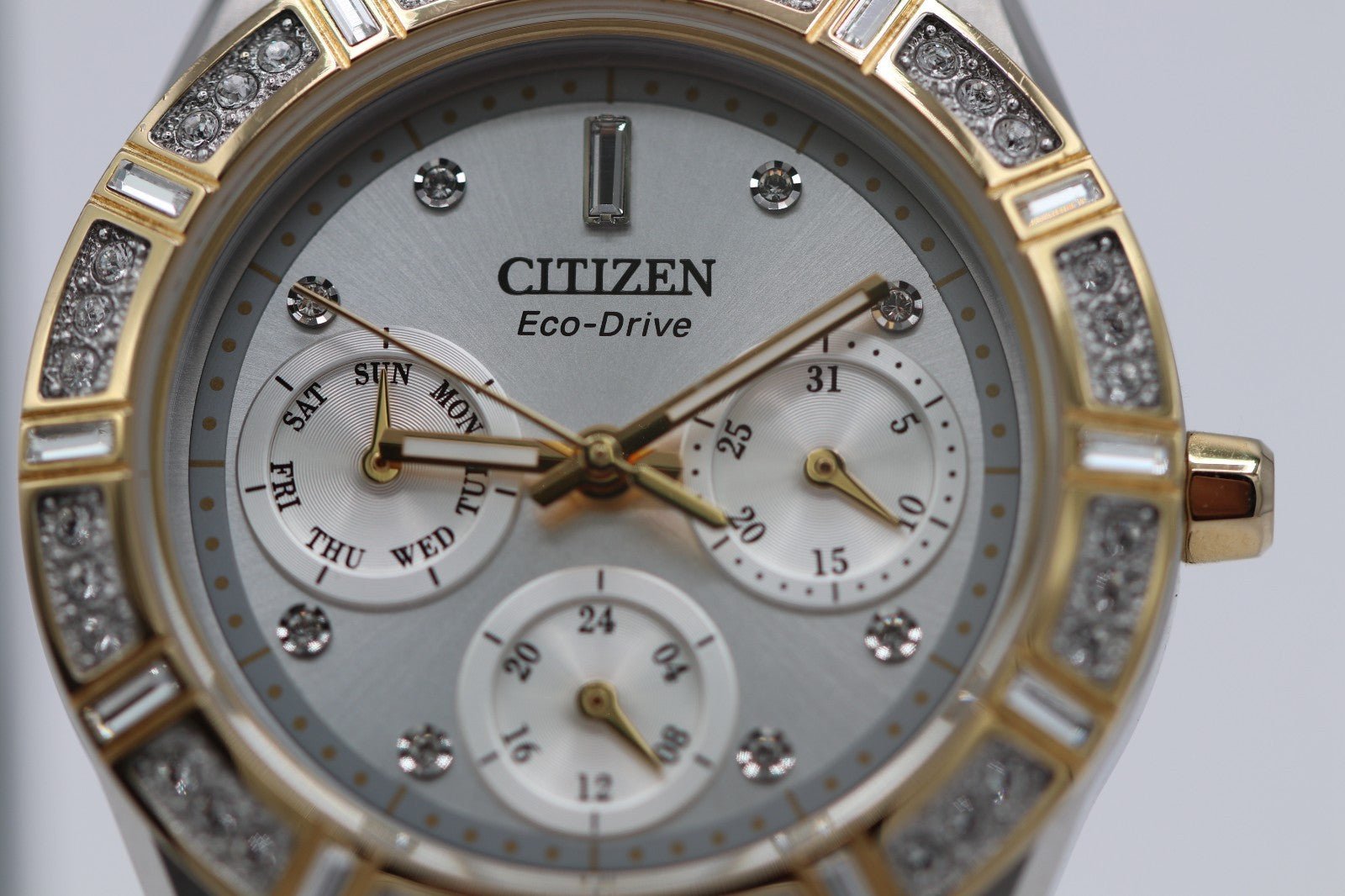 Citizen Eco-Drive Gemmed Stainless Women's Quartz Watch - FD2074-55A