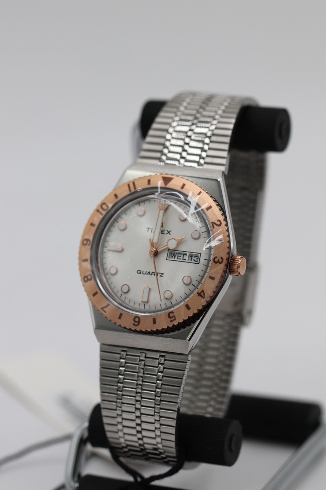 Timex Q 36mm Stainless Steel Bracelet Silver/White Women's Watch TW2U95600VQ