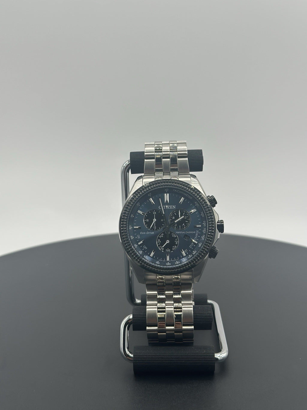 Citizen Brycen Men's Perpetual Calendar Chronograph Blue 44mm Watch BL5568-54L