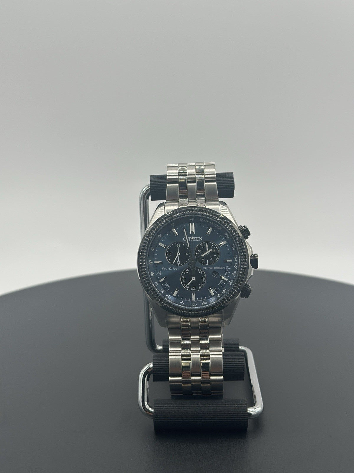 Citizen Brycen Men's Perpetual Calendar Chronograph Blue 44mm Watch BL5568-54L