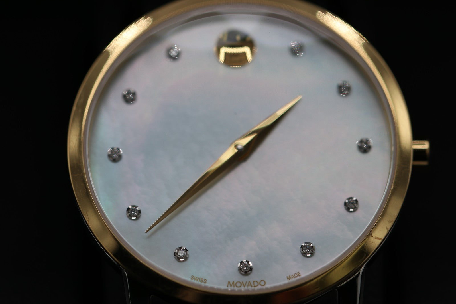 Movado Women's Watch 0607630 Mother of Pearl Diamond Swiss Quartz Two Tone Steel