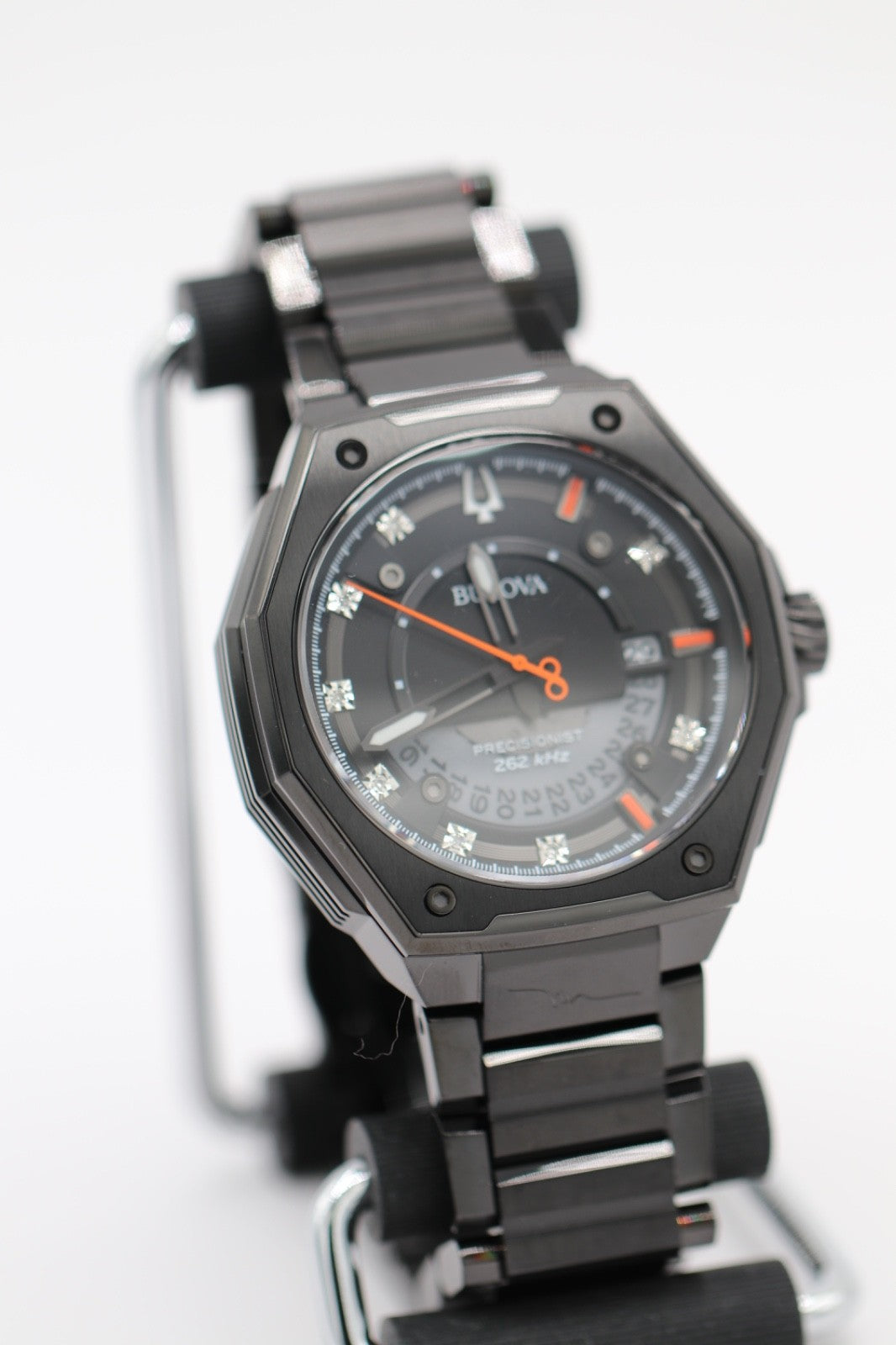 Bulova Men's Series X Quartz Calendar HPQ Precisionist Black Watch 45 MM 98D183