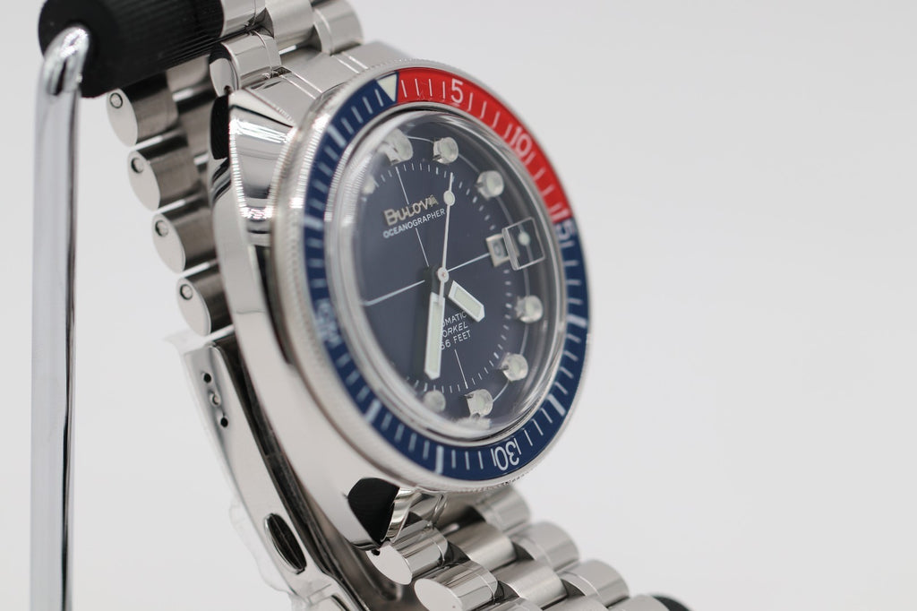 Bulova - Oceanographer, Blue Dial Stainless Men's Automatic Watch 96B477