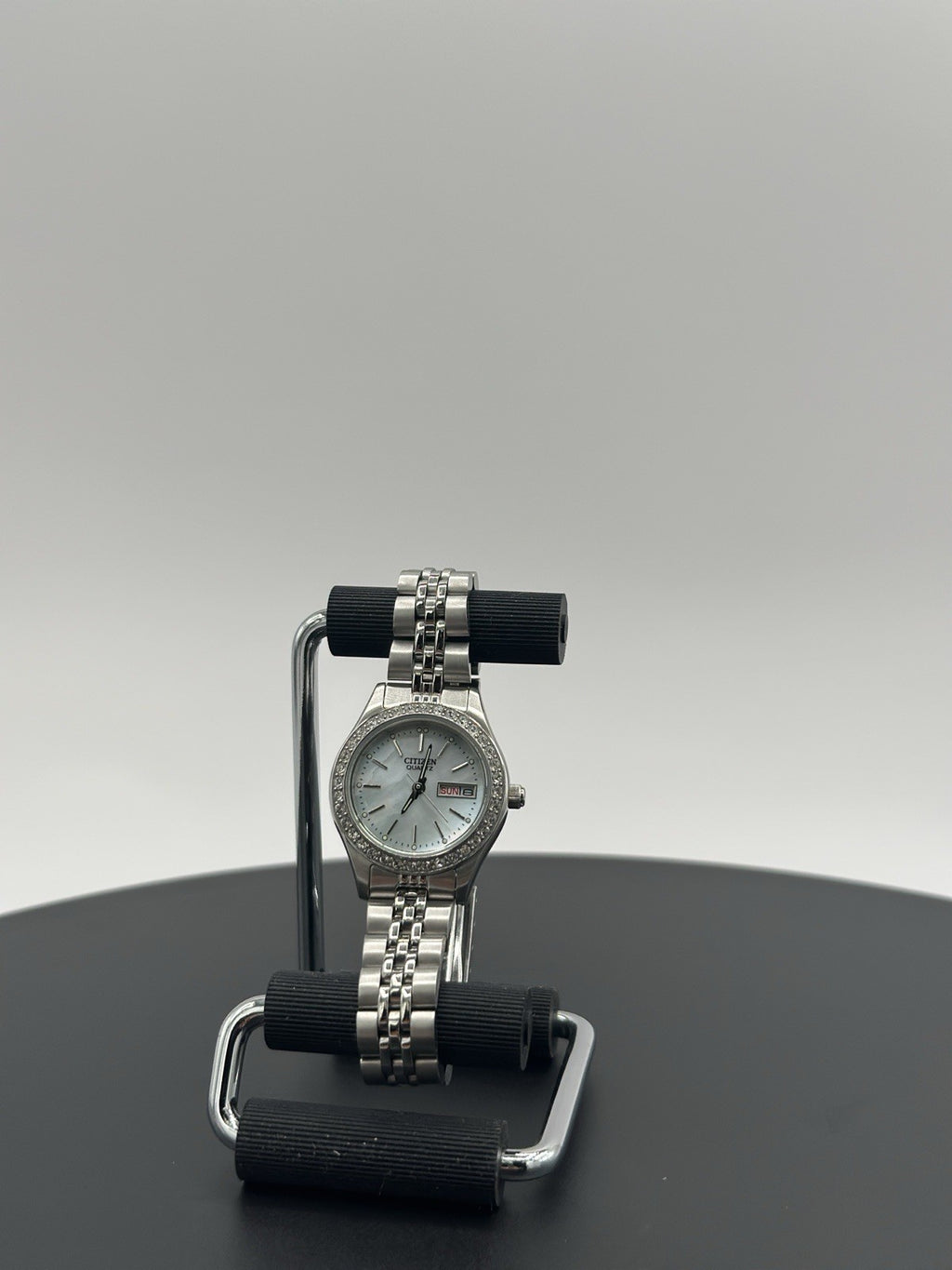 Citizen Quartz  EQ0530-51N Pearl Blue Dial Ladies Watch Women's Crystal Accented