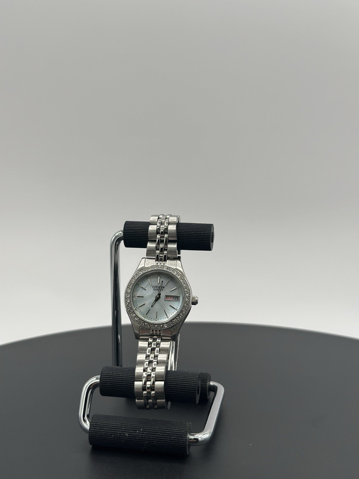 Citizen Quartz  EQ0530-51N Pearl Blue Dial Ladies Watch Women's Crystal Accented