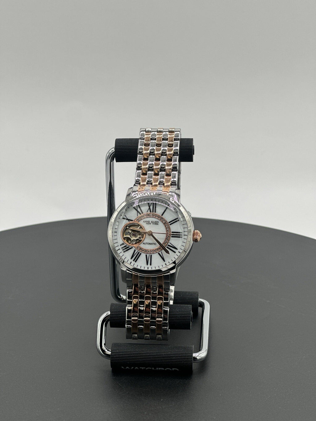 Anne Klein 12/2339MPRT 36 mm Silver Stainless Steel Case with Rose...