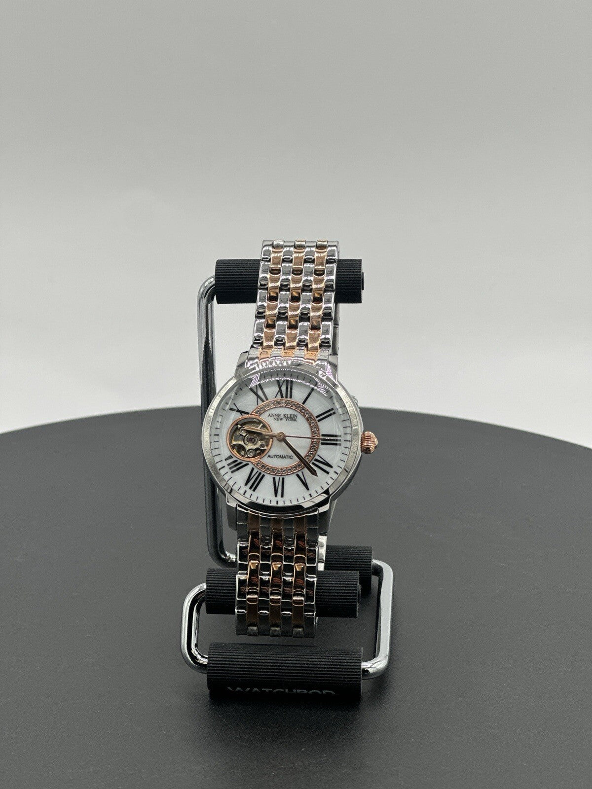 Anne Klein 12/2339MPRT 36 mm Silver Stainless Steel Case with Rose...