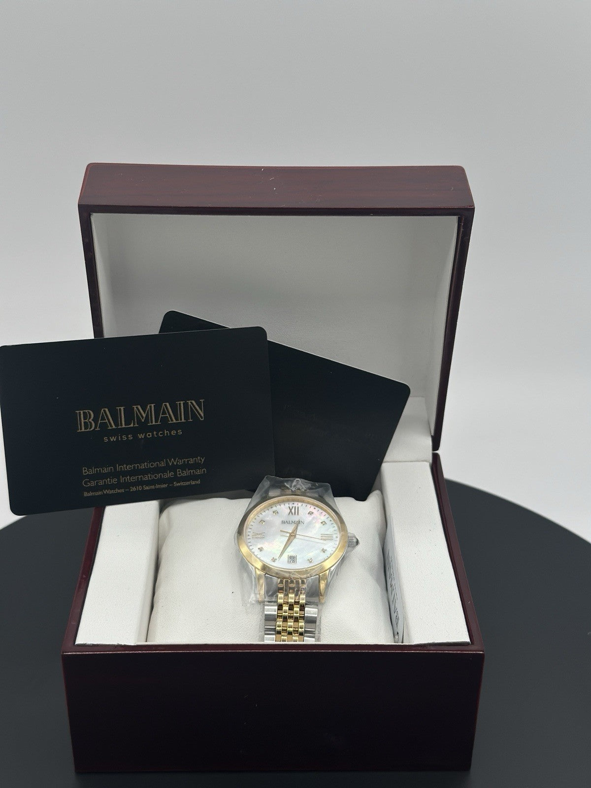 NEW Balmain B43123182 Swiss Classic R Diamond 2-Tone Stainless Bracelet Watch