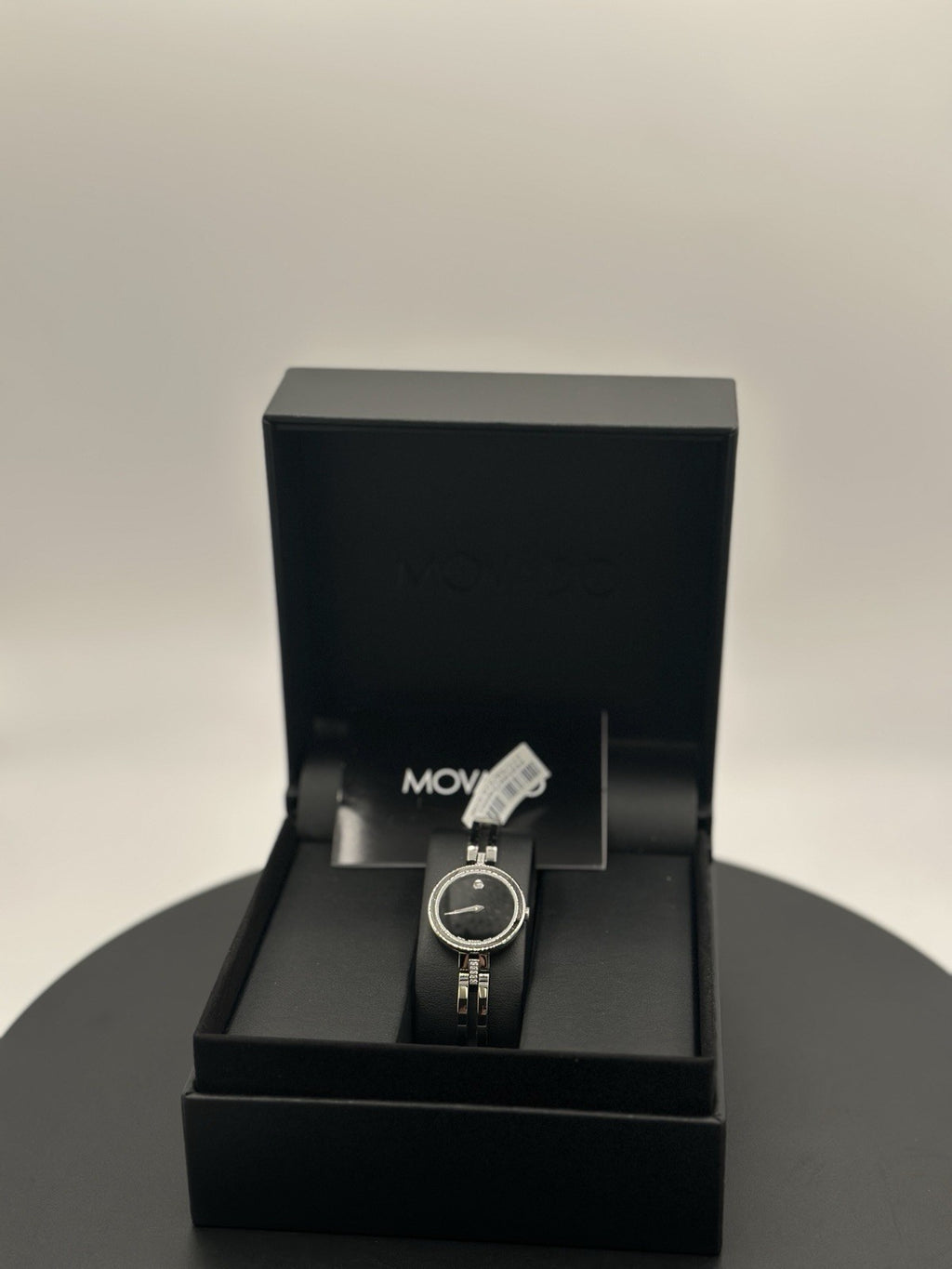 Movado 0607471 Esperanza Black Museum Dial w/Concave Dot Diamond Women's Watch