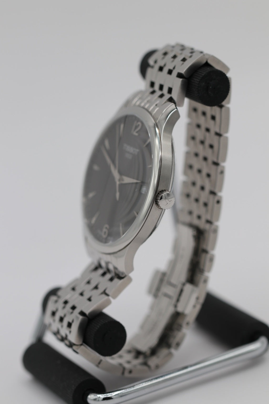 Tissot Tradition 42mm Steel Black Dial Men Quartz Watch T063.610.11.067.00
