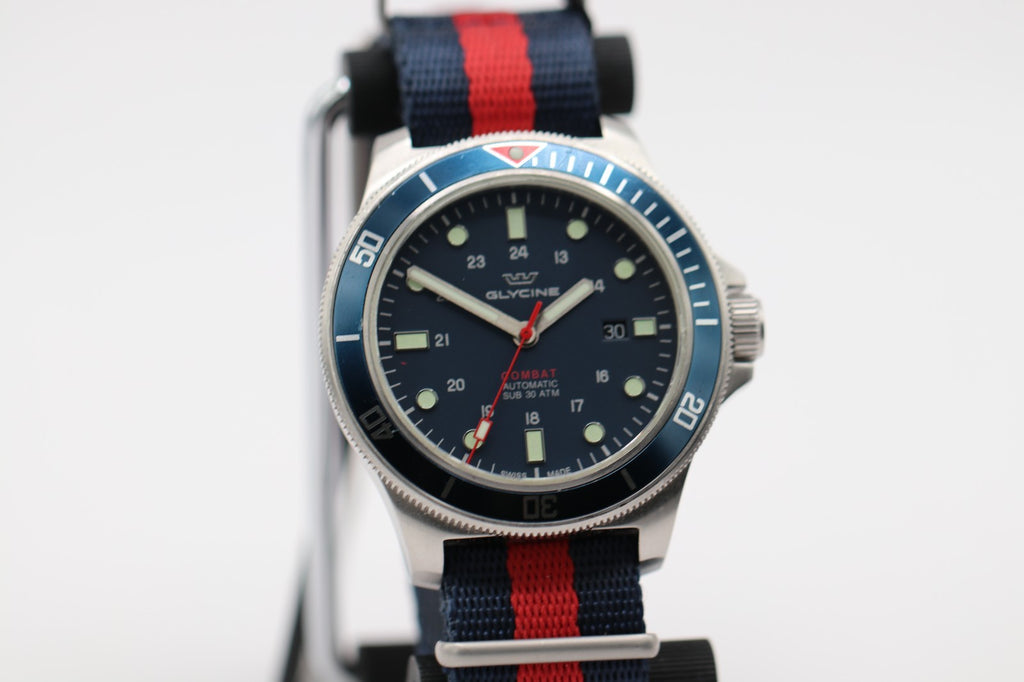 Glycine Combat Sub GL0257 Stunning Cadet Blue Dial