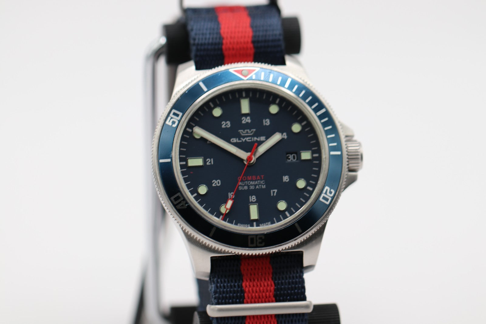 Glycine Combat Sub GL0257 Stunning Cadet Blue Dial