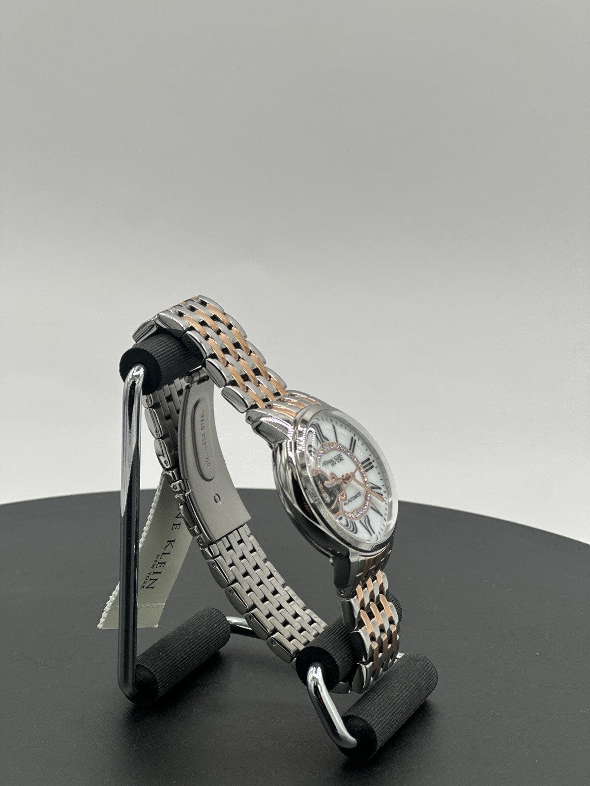 Anne Klein 12/2339MPRT 36 mm Silver Stainless Steel Case with Rose...