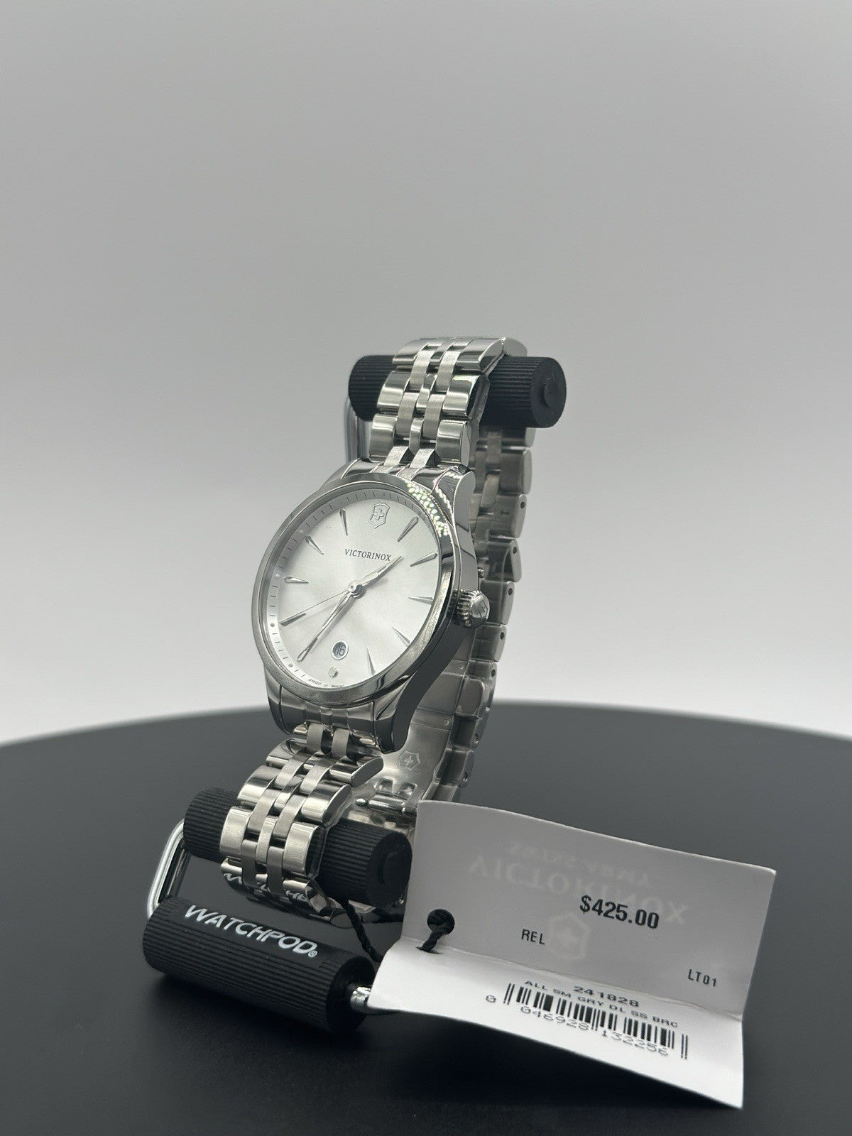 Victorinox Swiss Army Alliance Watch Women 35mm Silver Dial Steel Date Round