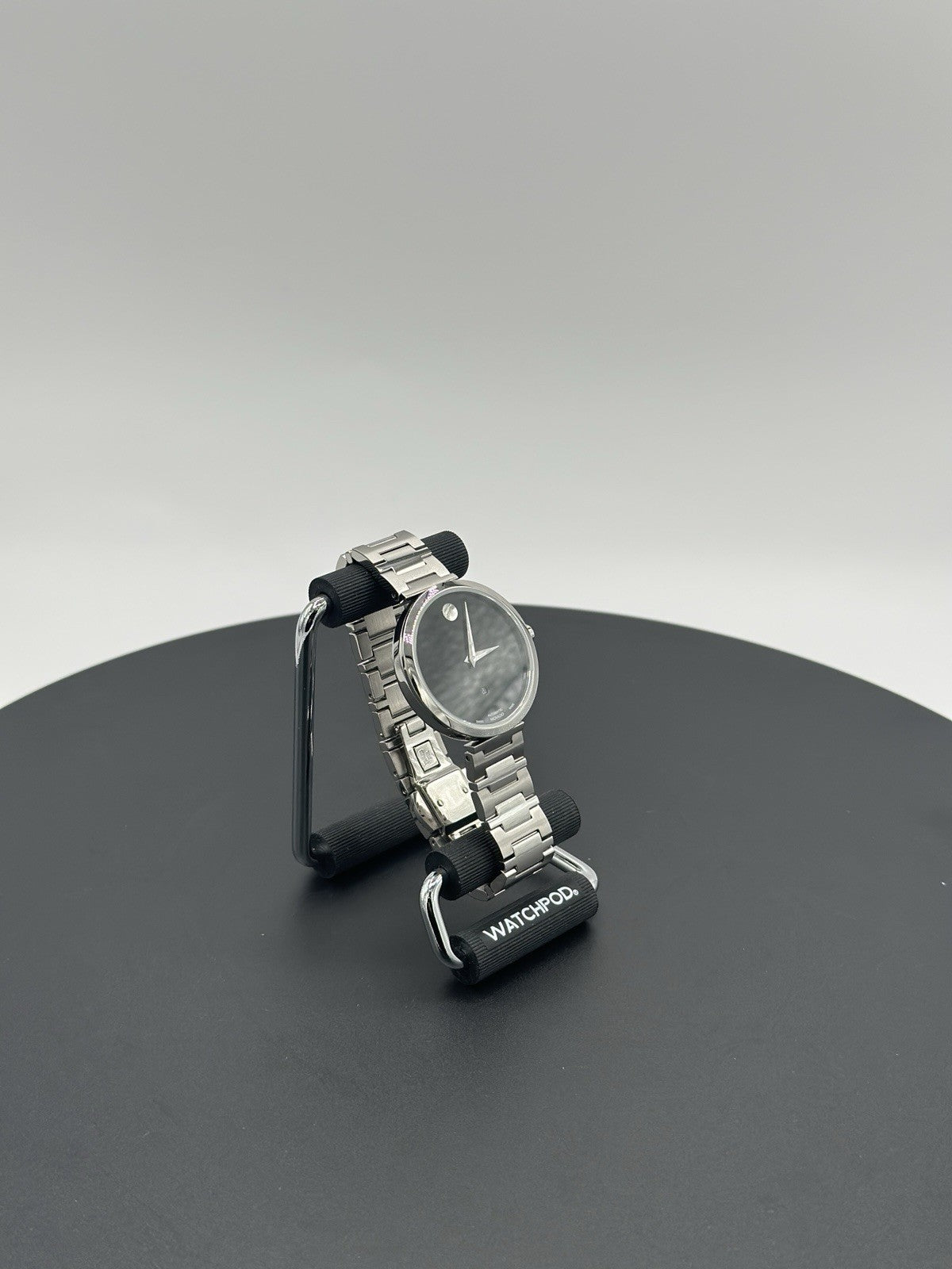 Movado Museum Classic Automatic Black Dial Stainless Steel Women's Watch 0607678
