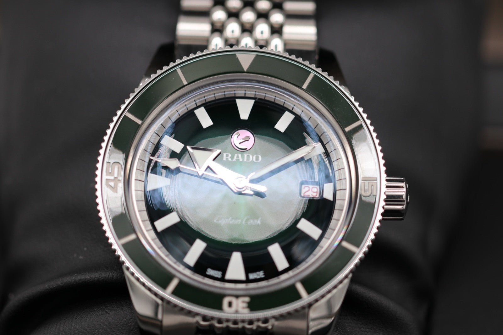 Rado Captain Cook 42mm Auto Green Dial Men's Watch R32505318