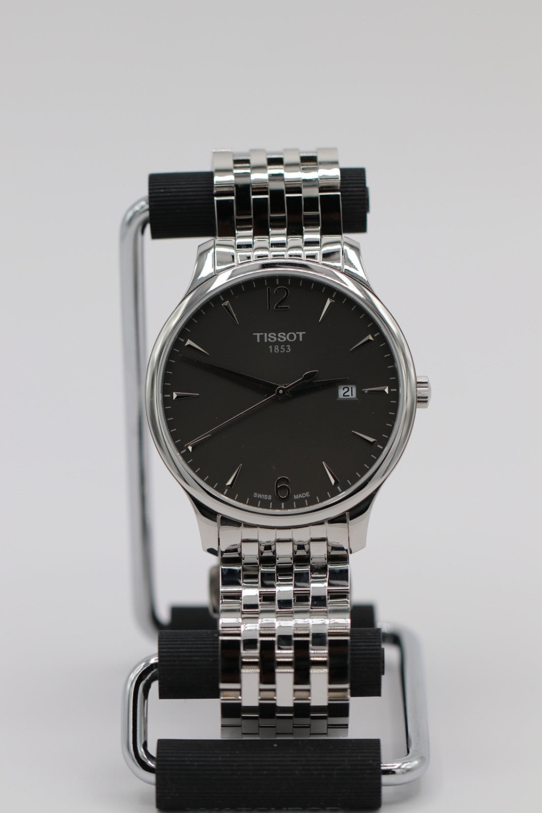 Tissot Tradition 42mm Steel Black Dial Men Quartz Watch T063.610.11.067.00