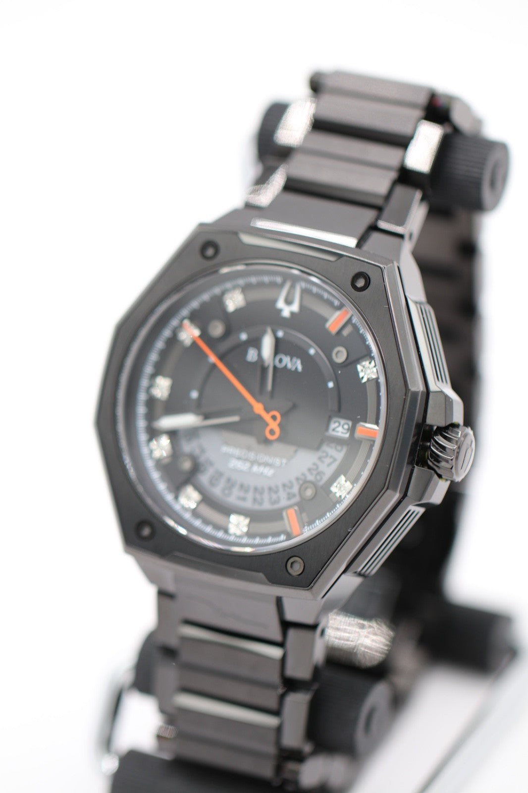 Bulova Men's Series X Quartz Calendar HPQ Precisionist Black Watch 45 MM 98D183