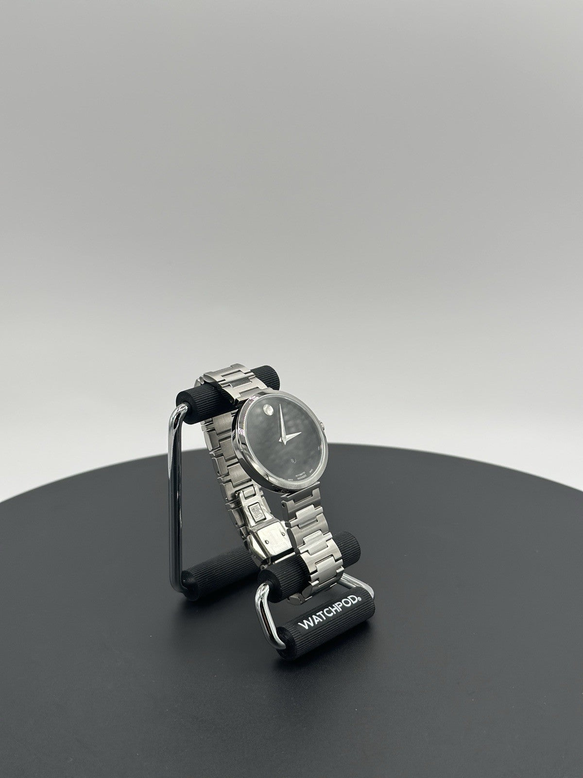 Movado Museum Classic Automatic Black Dial Stainless Steel Women's Watch 0607678