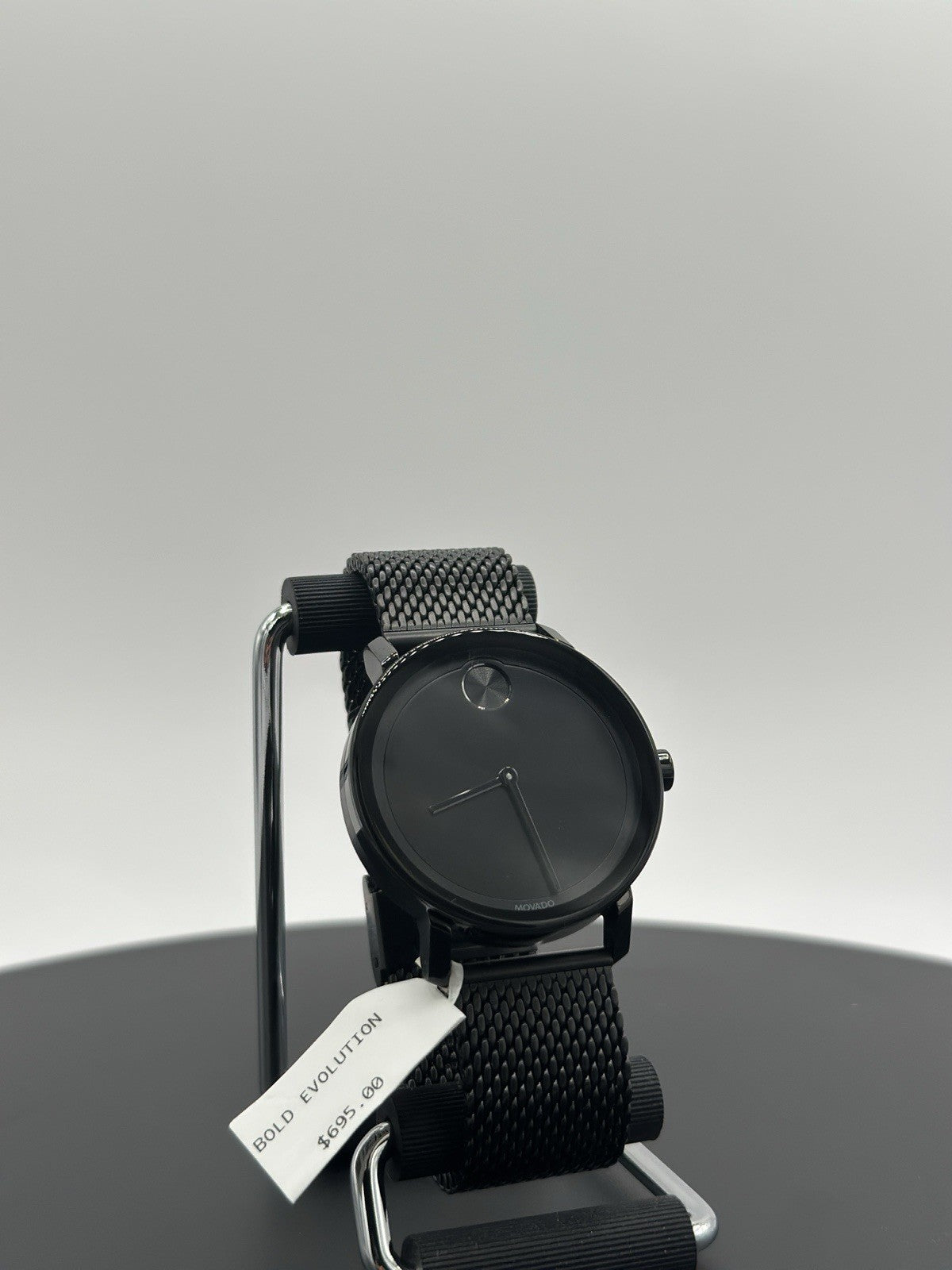 NEW Movado BOLD Evolution Black Ion Plated 40mm Watch Mesh Band 3600792
