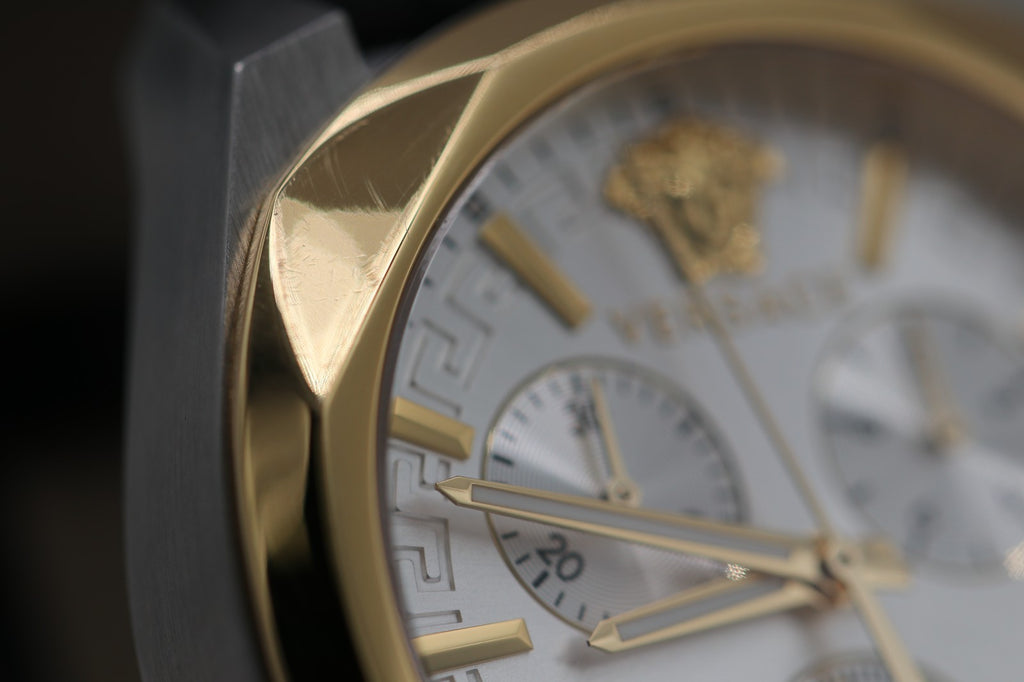 Versace Two Tone 40mm Strap Fashion Watch