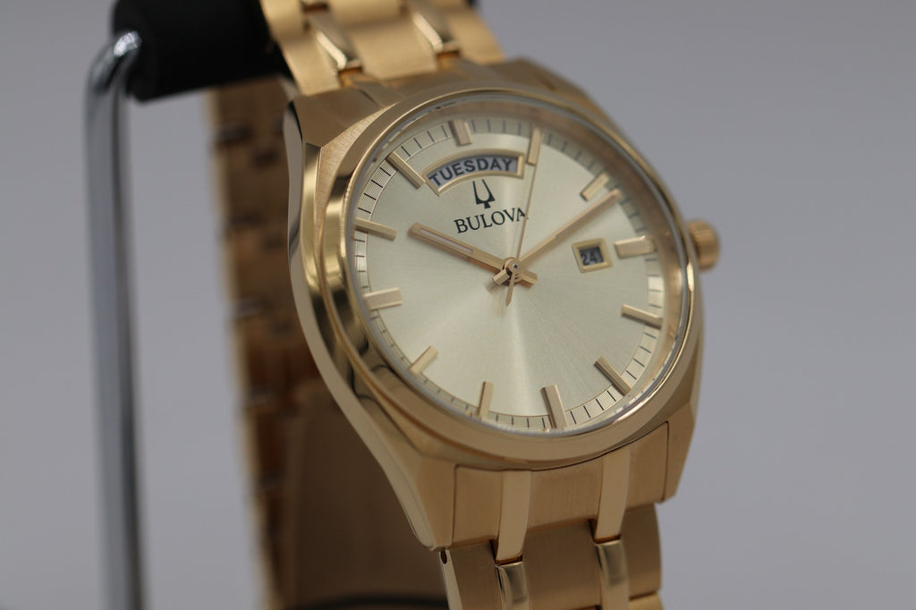 Bulova 97C115 Surveyor Classic Dial Gold-Tone SS Men's Watch $259.99 MSRP
