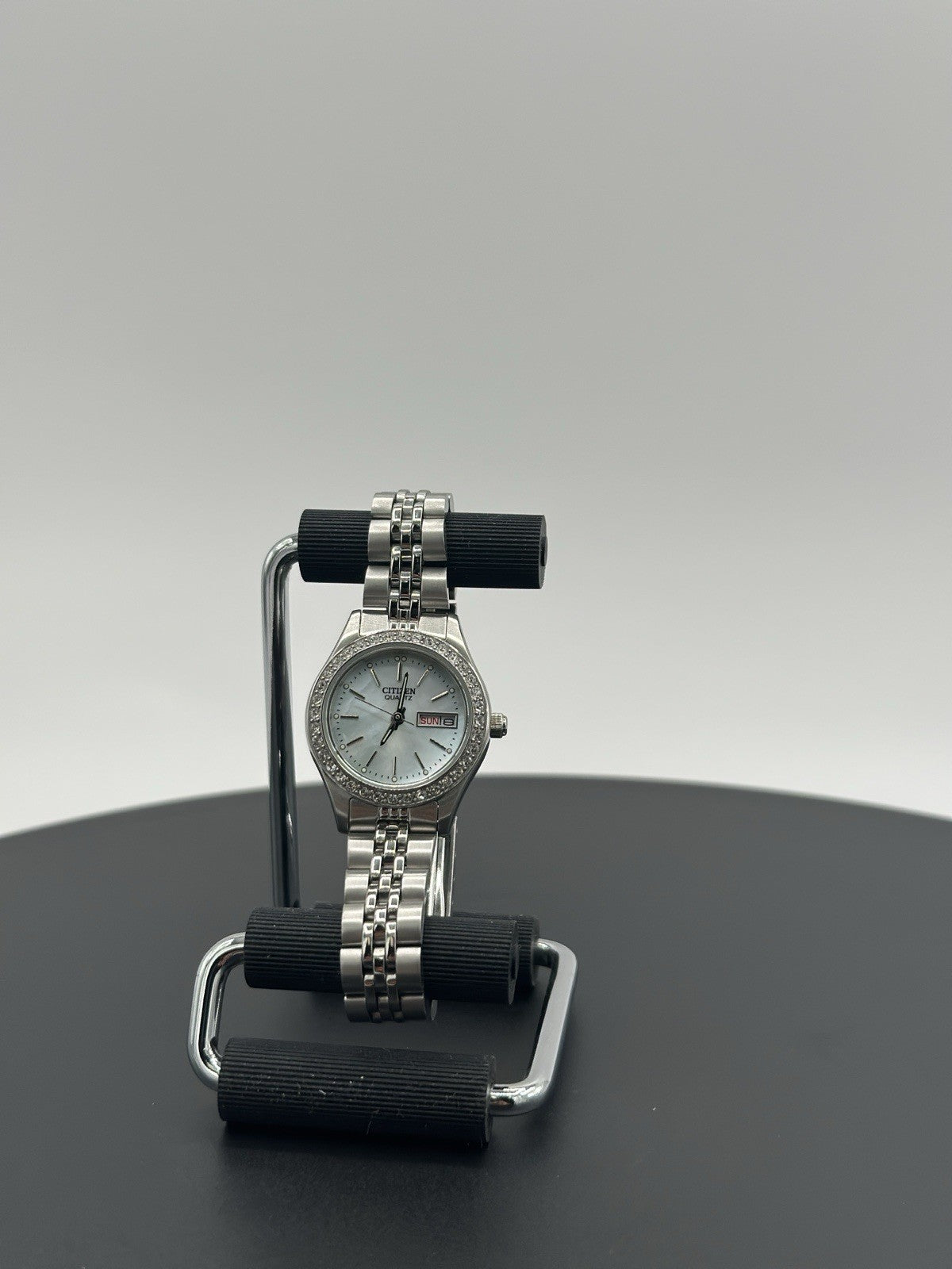 Citizen Quartz  EQ0530-51N Pearl Blue Dial Ladies Watch Women's Crystal Accented