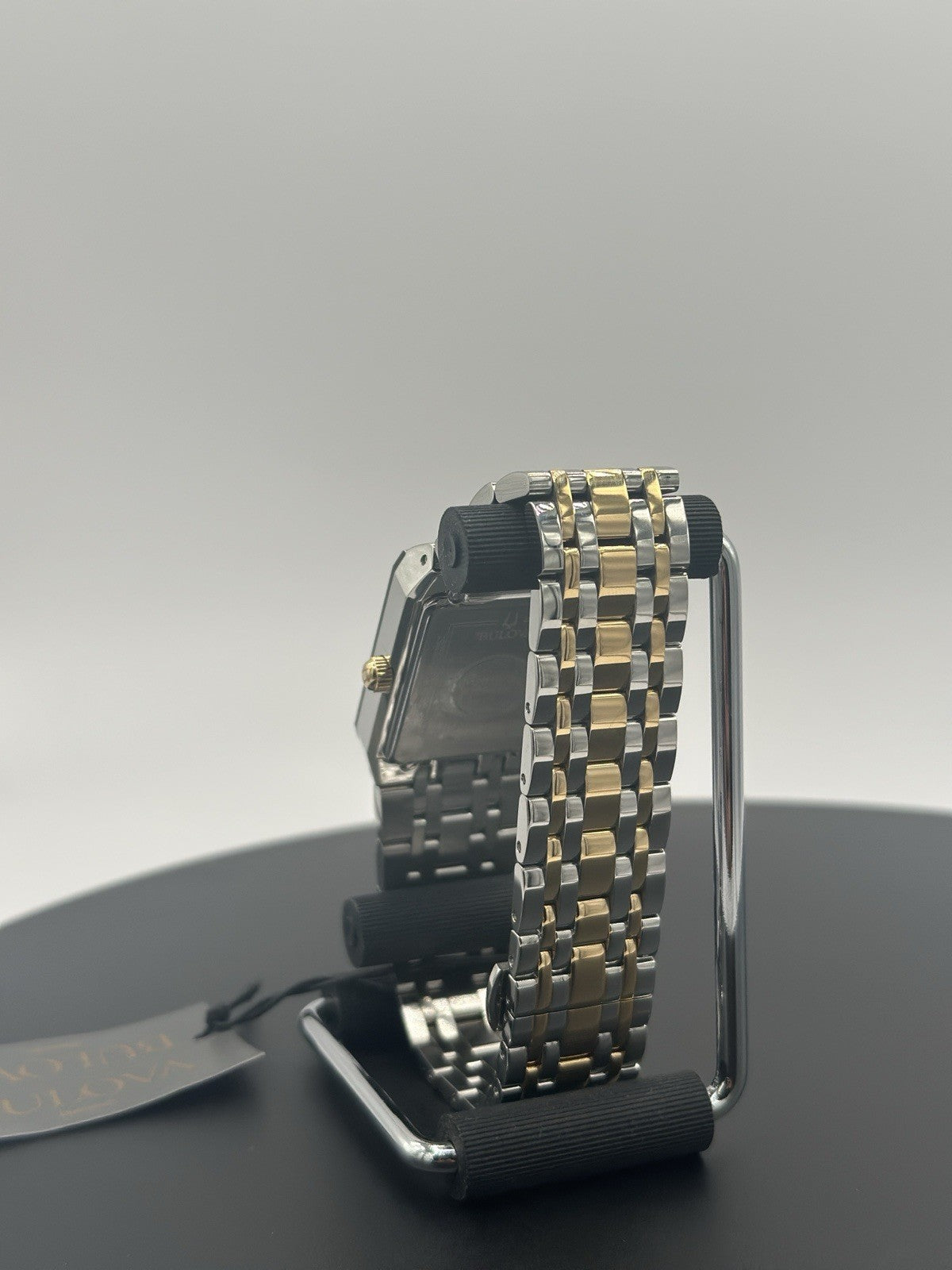 BULOVA 98D153 Diamond Stainless Steel Gold & Silver Tone Date Men's Watch