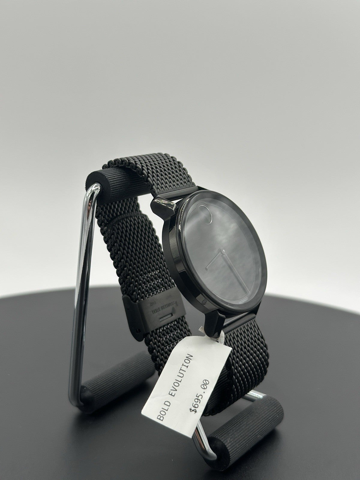NEW Movado BOLD Evolution Black Ion Plated 40mm Watch Mesh Band 3600792